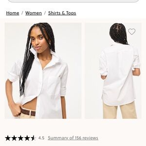 J. Crew Factory White Button Down Shirt